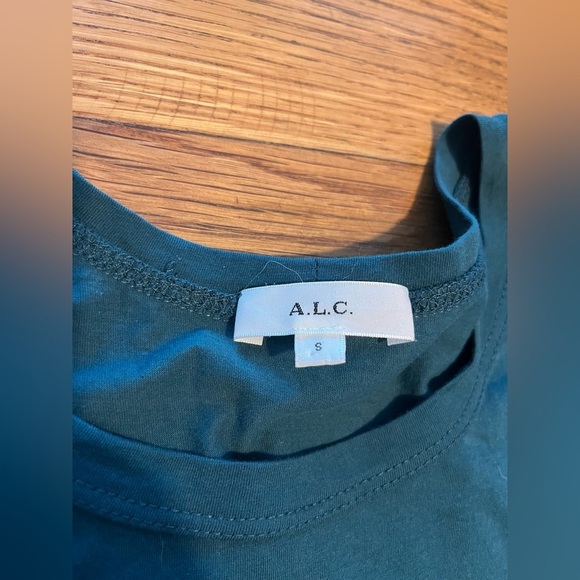 A.L.C. Fitted Green Puff Sleeve Blouse Size Small - Picture 2 of 8